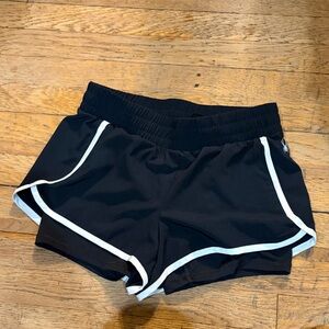 Spyder Black Athletic Shorts with White Trim